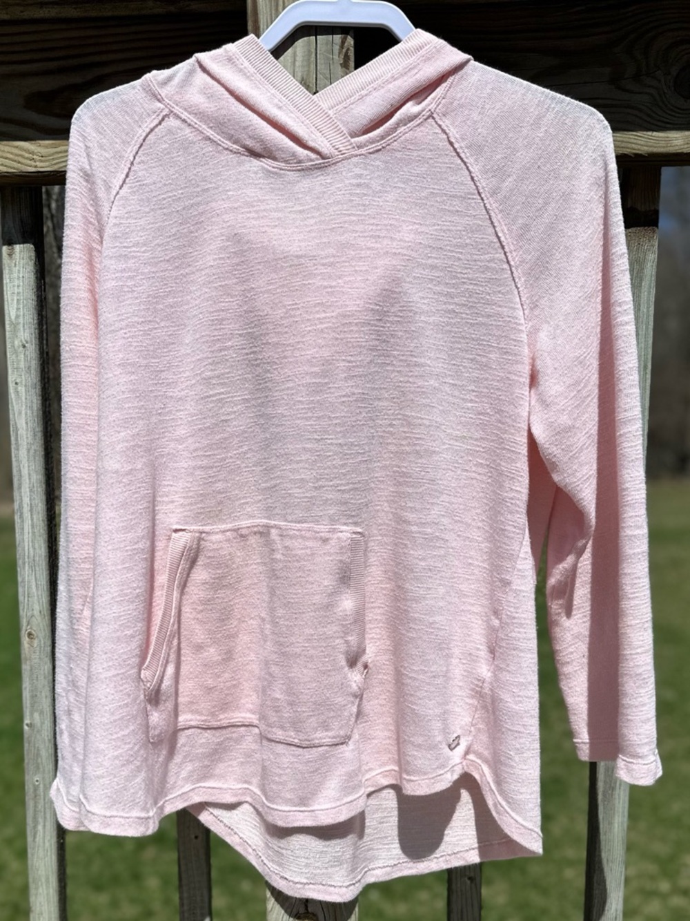 Calvin Klein Pale Pink Hooded Lightweight Pullover Sweater